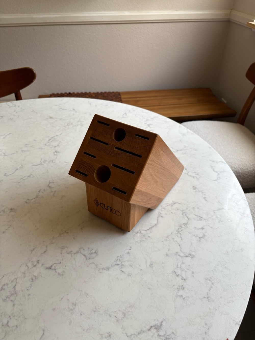 Cutco Wooden Knife Block - Light Brown